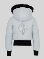 women's baby phat puffer jacket Grey
