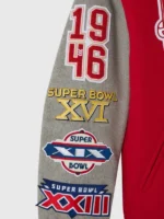 2025 San Francisco 49ers OVO Wool Varsity Jacket in Red Grey
