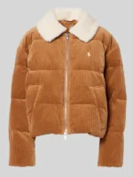 A Merry Little Ex-Mas Emily Hall Corduroy Puffer Brown Jacket