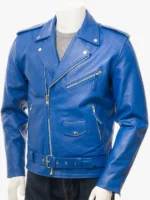ASHCOMBE Blue Biker Jacket