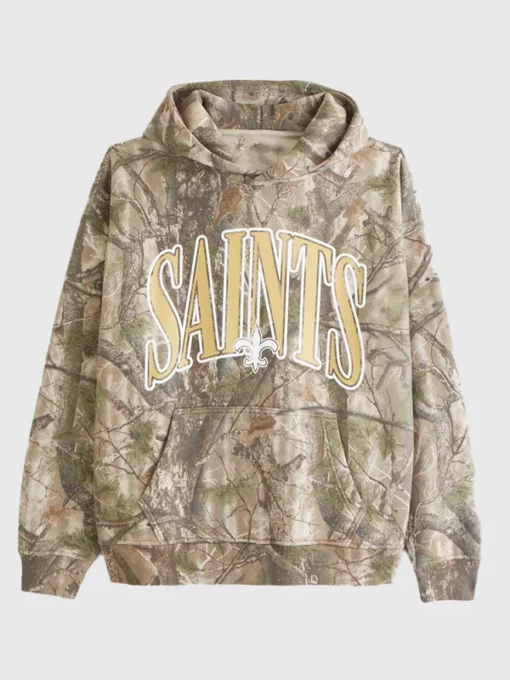 Abercrombie New Orleans Saints Camo Graphic Popover Hoodie Abercrombie New Orleans Saints Camo Graphic Popover Hoodie