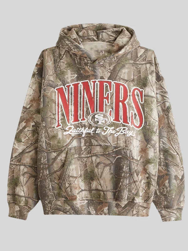 Abercrombie San Francisco 49ers Camo Graphic Popover Hoodie Abercrombie San Francisco 49ers Camo Graphic Popover Hoodie