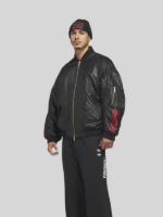 Adidas x Willy Chavarria Black Leather Jacket