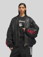 Adidas x Willy Chavarria Oversizes Leather Jacket