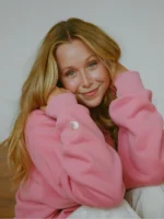 Aid x Parke Mockneck Pink Sweatshirt