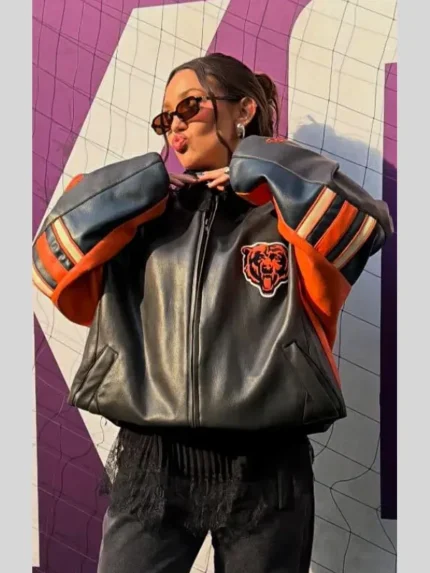 Alannah Davidson Chicago Bears Leather Jacket