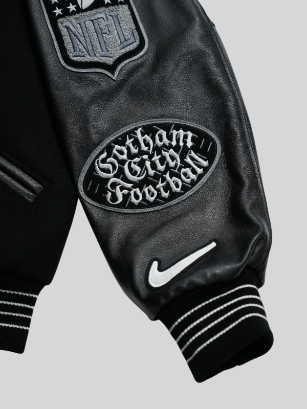All The Right x New York Jets Gotham City Football Varsity Jacket