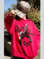 Billie Eilish Bend London Red Hoodie
