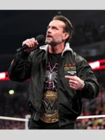 CM Punk Black Hooded Bomber Jacket