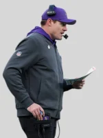 Coach Kevin O’Connell 2025 Minnesota Vikings Nike Sideline Bomber Jacket