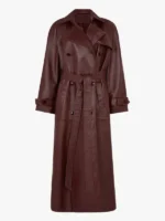 Corrin Leather Trench Coat