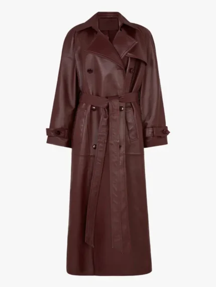 Corrin Leather Trench Coat