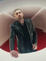 Eyes Closed Zayn Malik Black Leather Blazer