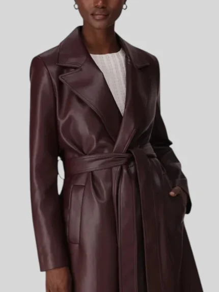Gabbi Vegan Leather Trench Coat