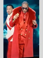 Halftime Show Christmas 2025 Snoop Dogg Fur Coat Red
