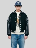 Human Made Stadium Varsity Black Leather Jacket