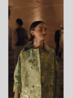 Lily Collins Emily In Paris S05 Green Floral Coat