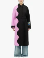 MSGM two tone trench Black for women