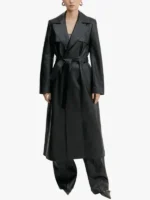 Mango 100% leather trench coat Womens