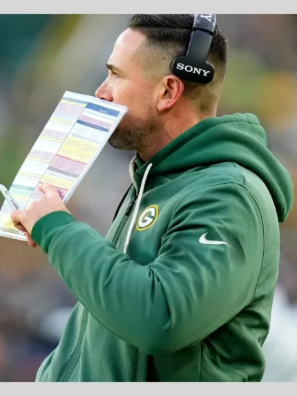 Matt LaFleur Packers Nike Sideline Bomber Jacket Green