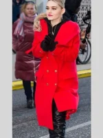Meg Donnelly 100th Thanksgiving Day Event Red Wool Trench Coat