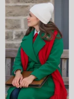 Meghan Ory A Christmas Angel Match Green Wool Coat