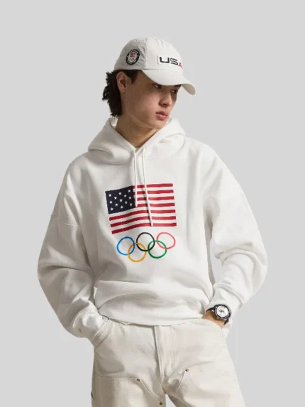 Men Winter Olympics 2026 Women’s Polo Ralph Lauren Team USA Fleece Hoodie