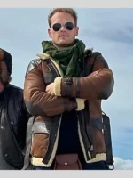 Men in Kilts S2 Sam Heughan Brown Shearling Jacket