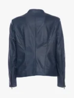 Men's Blue Leather Jacket - U09