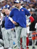 Mike Kafka New York Giants Nike Half-Zip Blue Sideline T-Shirt