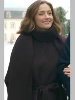 Minka Kelly Champagne Problems Maroon Coat
