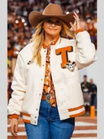 Miranda Lambert Stadium White Bomber Jacket