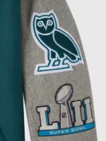 NFL OVO Philadelphia Eagles Varsity Jacket Green