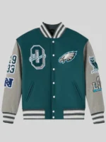 OVO 2025 Philadelphia Eagles Varsity Jacket Green
