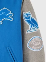 OVO NFL Detroit Lions Varsity Jacket Blue