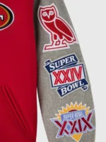 OVO NFL San Francisco 49ers Varsity Jacket Red