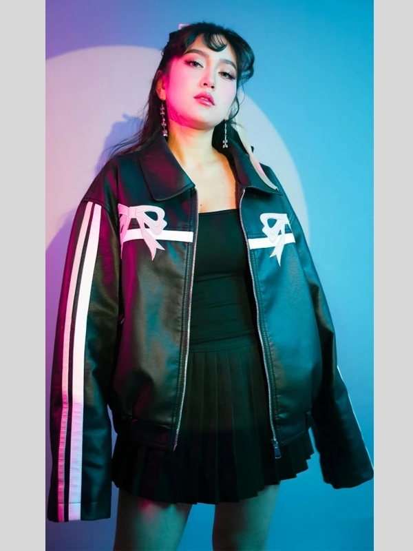 Pink Bow Leather Jacket Pink Bow Leather Jacket
