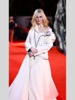 Predator Badlands Elle Fanning White Leather Jacket