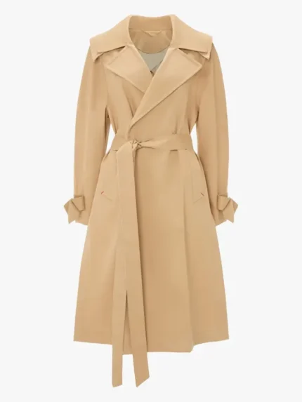 Raglan belted trench coat