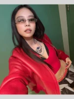 Red Leather Jennie Kim Like JENNIE Jacket