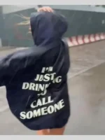 Sabrina Carpenter I’m Just Drinking to Call Someone Blue Hoodie