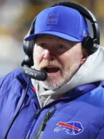 Sean McDermott Buffalo Bills 2025 Puffer Blue Jacket
