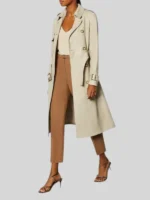 Sheepskin Leather Trench-Coat
