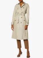 Sheepskin Leather Trench Coat