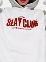 Slay Club Heather Grey Hoodie