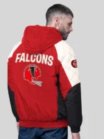 Starter Atlanta Falcons Oxford Crinkle Red Hoodie Jacket