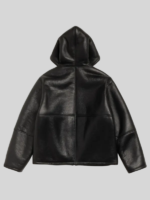 Stussy Black Shearling Hooded Jacket