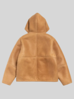 Stussy Shearling Hooded Beige Jacket