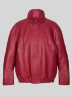Taylor Swift Chiefs vs. Broncos Red Leather Jacket