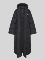 The North Face x Skims Nuptse Wrap Black Parka Coat